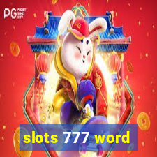 slots 777 word